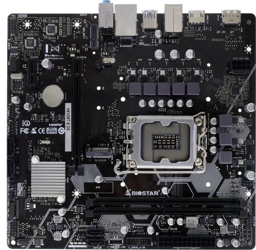 Материнская плата Biostar H610MT-E D5 Soc-1700 Intel H610 2xDDR5 mATX AC`97 8ch(7.1) GbLAN+HDMI+DP