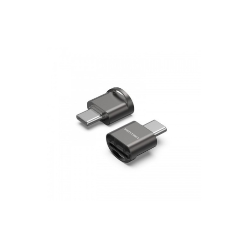 Картридер Vention OTG USB 2.0 CM / MicroSD - Серый (CLMH0)