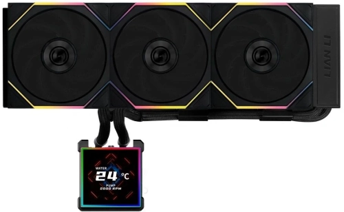 Система водяного охлаждения Lian-Li HydroShift II LCD-S 360TL ARGB Soc-AM5/AM4/1700/1851 черный 4-pin 33dB Al LCD Ret (G89.GHS2LCDS36TB.R0)