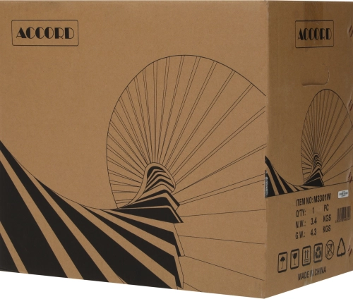 Корпус Accord M3301 белый без БП mATX 1xUSB2.0 1xUSB3.0 1xUSB3.1 audio bott PSU (ACC-M3301W) фото 16