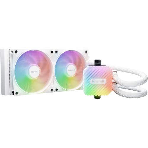 Водяное охлаждение для процессора/ Water Cooling System be quiet! LIGHT LOOP 240mm white (250W, 240mm, White, ARGB/ Fans: 2x120mm, 61.8CFM, 34.9dBA, 2100RPM/ Pump 2900RPM, Rad thickness 27mm/ S: 1851, (BW021)