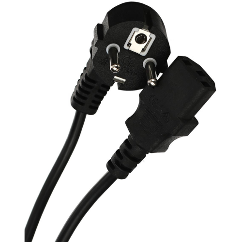 Кабель/ Кабель компьютер --> розетка 220V ( угловая Евровилка) <VDE> 3G*0,5mm2 VCOM <CE021-CU0.5-1.8> , 1.8м (CE021-CU0.5-1.8M)