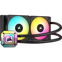 Система жидкостного охлаждения/ Water Cooling System Corsair iCUE H100i ELITE CAPELLIX XT (240mm, Black, RGB/ Fans: 2x120mm, 65.57CFM, 34.1dBA, 2100RPM/ S: 1851, 1700, 1200, 115x, 2011, 2066, AM5, AM4 (CW-9060068-WW)