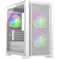 Powercase Alisio Micro Z3W ARGB, Tempered Glass, 3x 120mm ARGB fan, белый, mATX (CAMZW-A3)