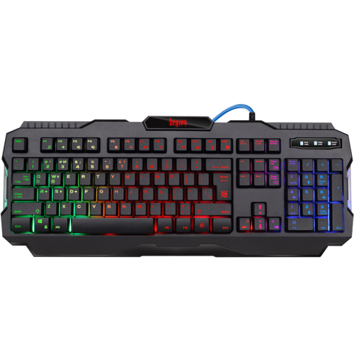 Defender Проводная игровая клавиатура Legion GK-010DL RU,RGB подсветка,19 Anti-Ghost (45010)