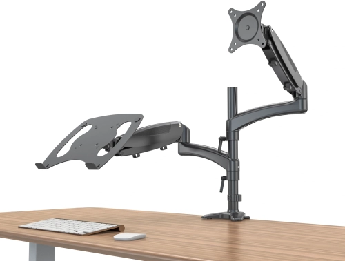 Кронштейн для монитора/ноутбука Cactus CS-VM-LH08-BK черный 13-32 макс.16кг настольный поворот и наклон фото 3