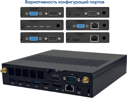 Компьютер IRU 310H6ITF i3 13100 (3.4) 16Gb SSD256Gb UHDG 730 Windows 11 Pro GbitEth WiFi BT 90W черный (2122065) фото 3