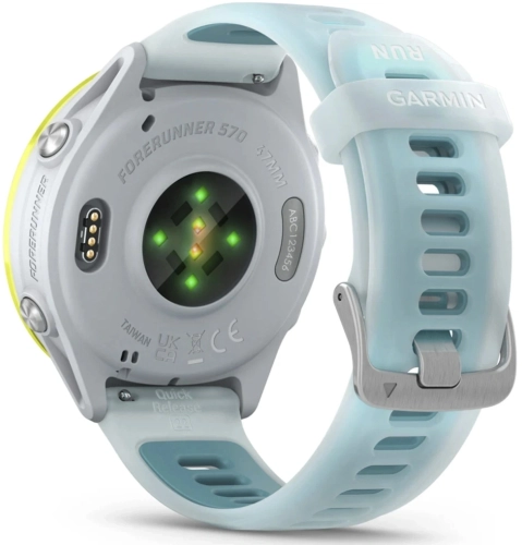 Смарт-часы Garmin Forerunner 570 47мм 1.4 AMOLED корп.золото белое рем.бирюзовый разм.брасл.:135-205мм (010-02971-01) фото 4