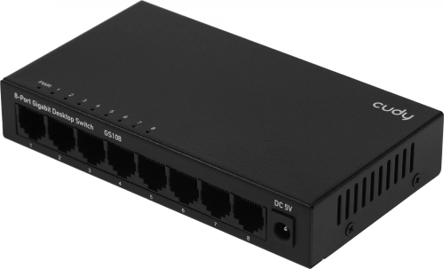 Коммутатор/ 8-Port Gigabit Metal Switch, 8 10/100/1000M RJ45 Ports, IGMP Snooping, Loop Detection/Prevention, 802.1p/DSCP QoS, Desktop Metal Case, Power Saving, Plug & Play (GS108)