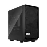 Корпус ПК без блока питания/ Case Fractal Design Meshify 2 Mini TG Dark Tint, Mini-Tower, 1x120mm + 1x140mm, 2xUSB-A 3.2 + 1xUSB 3.2 Type-C mATX, mITX, mDTX Black (FD-C-MES2M-01)