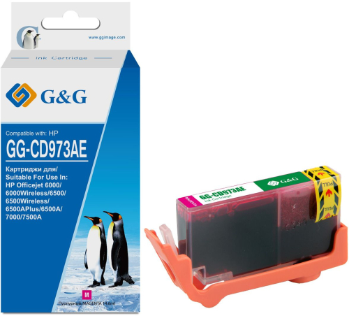 Картридж струйный G&G GG-CD973AE, пурпурный, 14.6 мл, для HP Officejet 6000/6500/6500A/7000/7500A (GG-CD973AE)