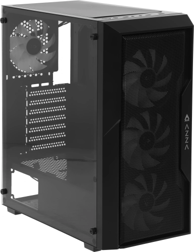 Корпус Azza FIGHTER черный без БП ATX 4x120mm 2xUSB2.0 1xUSB3.0 audio bott PSU (CSAZ-290 FIGHTER) фото 18