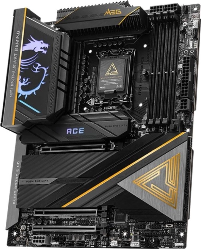 Материнская плата MSI MEG Z890 ACE Z890 (MEG Z890 ACE) Материнская плата MSI MEG Z890 ACE Z890, LGA1851, 4*DDR5, 3*PCIEx16, 5*M.2, 3*TypeC, 11*USB3.2Gen2, 4*USB3.2Gen1, 4*USB2.0, 4*SATA3.0, 10G, 2*Type-C(DP), HDMI, ATX, RTL фото 2