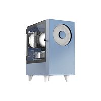 Корпус без блока питания/ WIZMAX EM1, Mini-Tower, TG, 1x160mm + 1x120mm LED, 1xUSB-A 3.0 + 2xUSB-A 2.0, mATX, mITX, Woofer Blue (EM1 WOOFER BLUE)