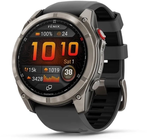 Смарт-часы Garmin Fenix 8 Pro 51мм 1.4 AMOLED корп.серебристый рем.желтый разм.брасл.:127-225мм (010-03199-11)