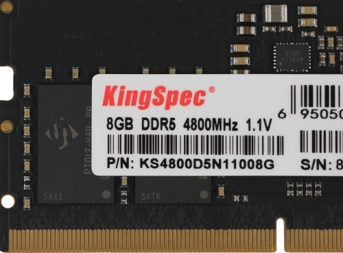 Память DDR5 8GB 4800MHz Kingspec KS4800D5N11008G RTL PC5-38400 CL40 SO-DIMM 288-pin 1.1В single rank Ret фото 3