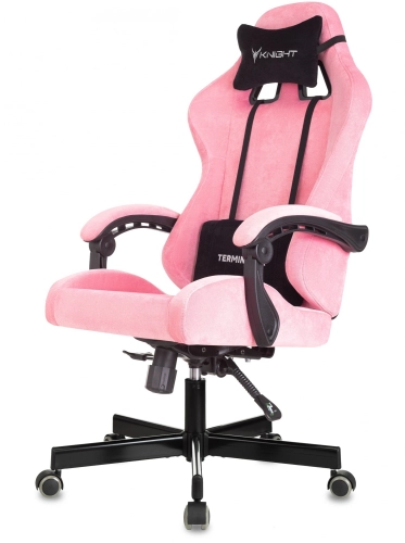 Кресло игровое Knight Terminator розовый Velvet 36 крестов. металл (KNIGHT TERMINATOR PK) фото 3