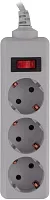 Сетевой фильтр Buro 300SL-1-G 1м (3 розетки) серый (пакет ПЭ)