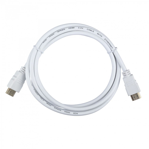 Кабель ACD Кабель ACD-DHHM2-18W |ACD-DHHM2-18W| HDMI 2.0, Golden Plated,19m/ 19m, Белый, 1.8м, (742248)