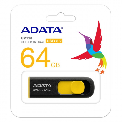 Флеш накопитель 64GB A-DATA UV128, USB 3.0 (AUV128-64G-RBY) фото 3