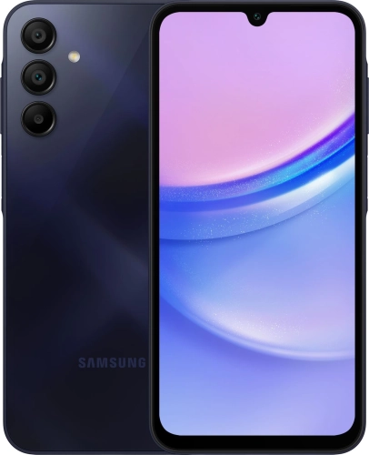 Смартфон Samsung SM-A155F Galaxy A15 128Gb 4Gb темно-синий моноблок 3G 4G 6.5 1080x2340 Android 14 50Mpix 802.11 a/ b/ g/ n/ ac NFC GPS GSM900/ 1800 GSM1900 TouchSc (SM-A155FZKDMEA)