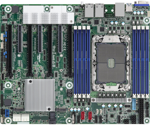 Материнская плата ASRock ATX. LGA4189. 8*DIMM slots. 4*PCIe4.0 x16. 3*PCIe4.0 x8. 1*Mini-SAS HD. 6*SATA 7-pin. 2*SATA DOM. 2*RJ45 (1GbE) (SPC621D8)
