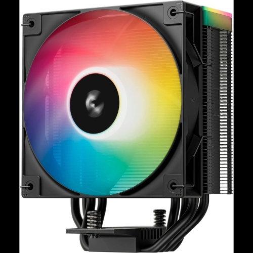 Кулер для процессора DEEPCOOL AG400 BK ARGB V2 LGA1851/1700/1200/115X/AM5/AM4 (18шт/кор, TDP 220W, PWM, ARGB Fan 120mm, 4 тепл. трубки, черный) RET фото 2