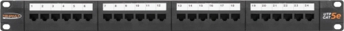 Патч-панель Nikomax NMC-RP24UD2-1U-BK 19 1U 24xRJ45 кат.5E UTP