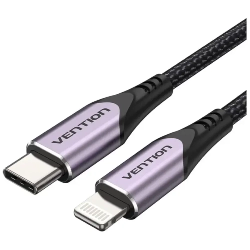 Кабель Vention USB 2.0 CM/ Lightning 8M для iPad/ iPhone - 1м. Фиолетовый (TACVF)