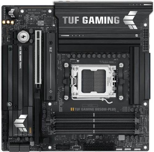 Материнская плата ASUS TUF GAMING B850M-PLUS, AM5, B850, 4*DDR5, 4*SATA, 3*M.2, 7*USB 3.2, 4*USB 2.0, Type-C, 2*PCIx16, 1*PCIx1, DP+HDMI, mATX; 90MB1IX0-M0EAY0