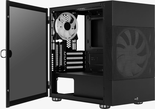Корпус Aerocool Atomic-G-BK-v1 черный без БП mATX 2x120mm 2x140mm 2xUSB3.0 audio bott PSU фото 4