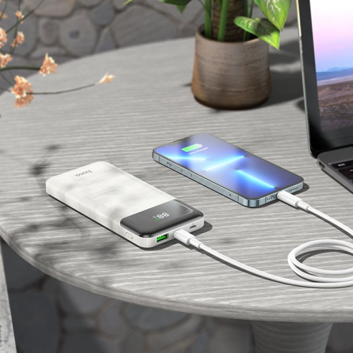 Мобильный аккумулятор Hoco J102 Cool figure 10000mAh QC3.0/ PD3.0 20W 3A USB-A/ USB-C белый (J102 COOL FIGURE WHITE) фото 3