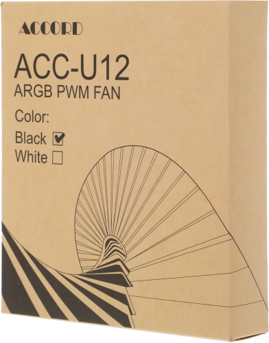 Вентилятор для корпуса Accord ACC-U12 ARGB 120х120x25 черный 4-pin 27дБ (ACC-U12 ARGB BLACK) brown box фото 4