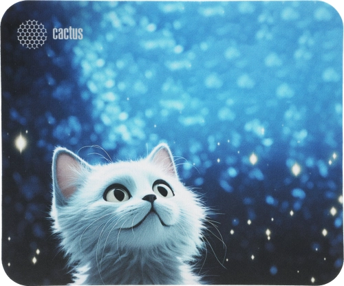 Коврик для мыши Cactus White Cat рисунок 300x250x3мм (CS-MP-D11M)