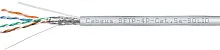 Cabeus SFTP-4P-Cat.5e-SOLID-GY Кабель витая пара экранированная SFTP (SF/UTP), категория 5e, 4 пары (24 AWG), одножильный (305 м), PVC нг(А)-LS