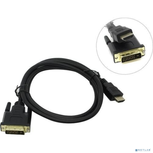 Exegate EX284907RUS Кабель HDMI-DVI ExeGate EX-CC-HDMIM-DVIM-3.0 (19M/ 25M, dual link, 3м, 2 фильтра, позолоченные контакты)