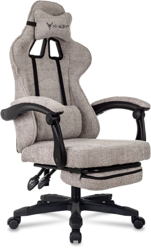 Кресло игровое Knight Lord/ F бежевый Camby 20 крестов. пластик подст.для ног (KNIGHT LORD/F BG)