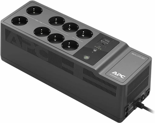 APC Back-UPS ES 850VA/ 520W, 230V, 8 Schuko (2 Surge & 6 batt.), USB, USB charge(type A,C), Data/ DSL protect.,(BE700G-RS, BE850G2-GR analogue), 1 year warranty
