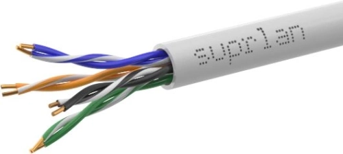Кабель информационный Suprlan Premium 01-0307-1 кат.5E U/ UTP 4X2X0.51AWG LSZH универсальный 305м серый