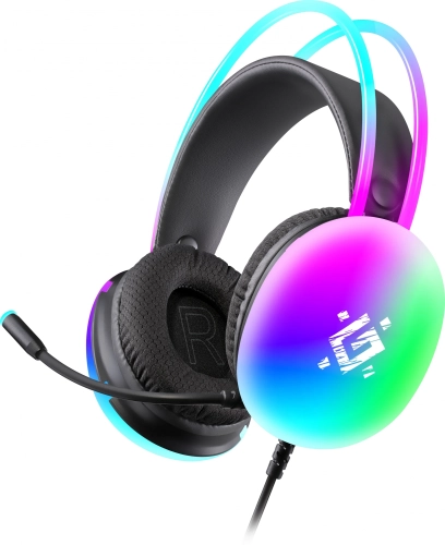 Гарнитура игровая проводная DEFENDER Ignis (Игнис) черный (RGB, провод 2м) (64441)