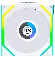 Вентилятор для корпуса Lian-Li Uni Fan SL Wireless 120 LCD Reverse ARGB 120х124.5x28 белый 4-pin 31дБ (G99.12RSLLCD1W1W.R0) Ret