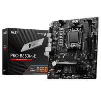 Материнская плата MSI PRO B650M-E B650, AM5, 2*DDR5, 1*PCIEx16, 1*PCIEx1, 1*M.2, 6*USB3.2Gen1, 6*USB2.0, 4*SATA3.0, 1G, VGA, HDMI, M-ATX, RTL