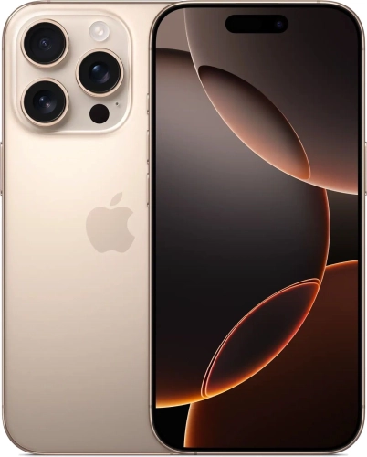 Смартфон Apple A3292 iPhone 16 Pro 256Gb бежевый титан моноблок 3G 4G 1Sim 6.3