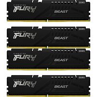 Память оперативная/ Kingston 128GB 5600MT/s DDR5 CL40 DIMM (Kit of 4) FURY Beast Black XMP (KF556C40BBK4-128)