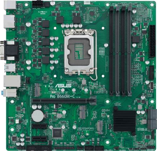 Материнская плата Asus PRO B660M-C-CSM Soc-1700 Intel B660 4xDDR5 mATX AC`97 8ch(7.1) GbLAN RAID+VGA+HDMI+DP (90MB1BW0-M0EAYC)