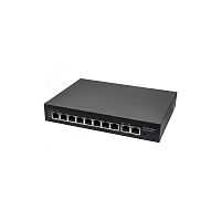 PoE коммутатор Fast Ethernet на 10 RJ45 портов. Порты: 8 x FE (10/ 100 Base-T) с поддержкой PoE (IEEE 802.3af/ at), 2 x GE (10/ 100/ 1000 Base-T). Соответствует стандартам PoE IEEE 802.3af/ at. Автоматичес (NS-SW-8F2G-P)