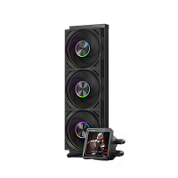 Система охлаждения/ Water Cooling System PCCooler DT360 ARGB Display BK (300W, 360mm, LED temp., Black, ARGB/ Fans: 3x120mm, 83.83CFM, 3000RPM/ Pump height 62mm, 15dBA, 2600RPM, Rad thickness 27mm/ S