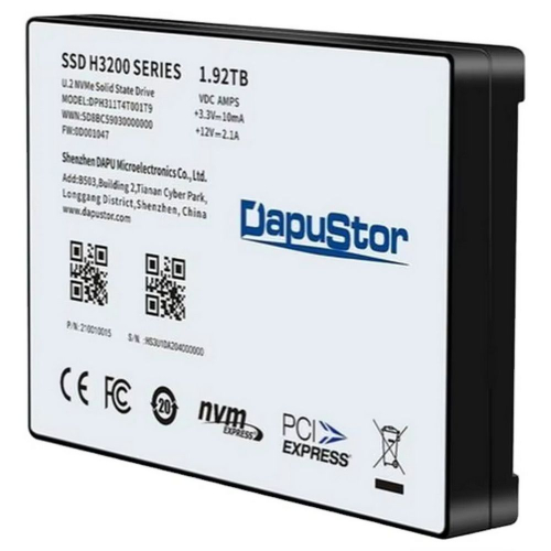 Твердотельный накопитель SSD DapuStor NVMe H3200, GEN3, U.2, 1.92T фото 3