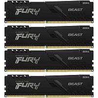 Память оперативная/ Kingston 64GB 3200MT/s DDR4 CL16 DIMM (Kit of 4) FURY Beast Black (KF432C16BBK4/64)