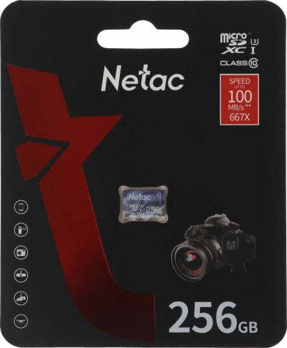 Флеш карта microSDHC 256GB Netac P500 ULTRA [NT02P500ULT-256G-S] (без SD адаптера) 100MB/s